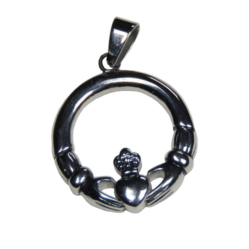 Inox Women's Stainless Steel Claddagh Pendant
